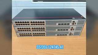 S5735S-L24T4S-A1 (24 10/100/1000BASE-T Ethernet Ports, 4 Gigabit SFP, AC Power Supply)
