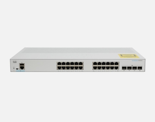 CBS350-24P-4G  Cisco Business 350 Switch 24 10/100/1000 PoE+ Ports With 195W Power Budget  4 Gigabit SFP