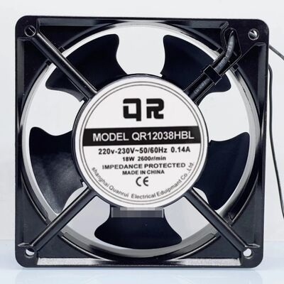 QR12038HBL 120mm Axial Cooling Fan | Ball Bearing Cabinet Fan
