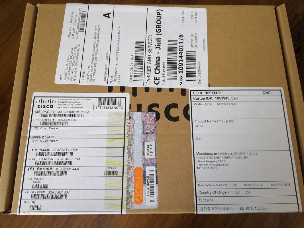 STACK-T1-1M 1M Stacking Cable for Cisco StackWise-480 and Cisco ...