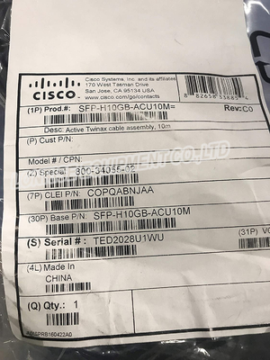 Cisco Sfp-H10gb-Acu10m Twinax Network Cable - Twinaxial - 32.81 Ft - Sfp+ SFP - H10GB - ACU10M