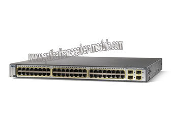 WS-C3750G-48PS-E Fiber Optic Switch Cisco , POE Network Switch Catalyst 3750 48 10/100/1000 T