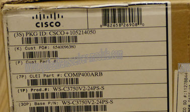 Cisco Network Switch WS-C3750V2-24PS-S 24 10/100 PoE +2 x SFP 32Gbps