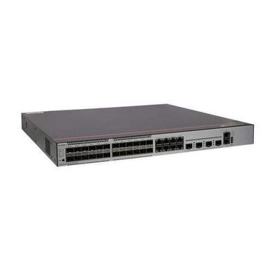 S5735-S32ST4X, 24 x GE SFP ports, 8 x 10/100/1000BASE-T ports, 4 x 10 GE SFP+ ports, without power module