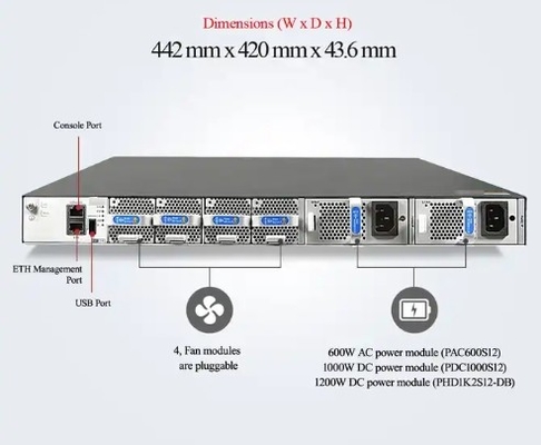 CE6881-48S6CQ-B Switch (48*10G SFP+, 6*100G QSFP28, 2*AC Power Supply, Port Side Air Inlet)