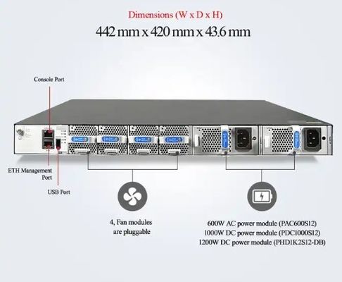 CE6881-48S6CQ Switch (48*10G SFP+, 6*100G QSFP28, 2*AC Power Supply, Port Side Air Inlet/Outlet)