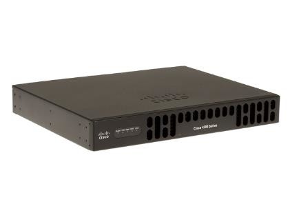 ISR4221/K9  35Mbps-75Mbps System Throughput  2 WAN/LAN Ports  1 SFP Port  Multi-Core CPU  2 NIM