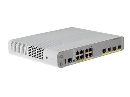 WS-C2960CX-8PC-L 8 Gigabit Ethernet Ports  8 PoE+ Outputs  124W PoE Budget  2 1G SFP And 2 1G Copper Uplinks