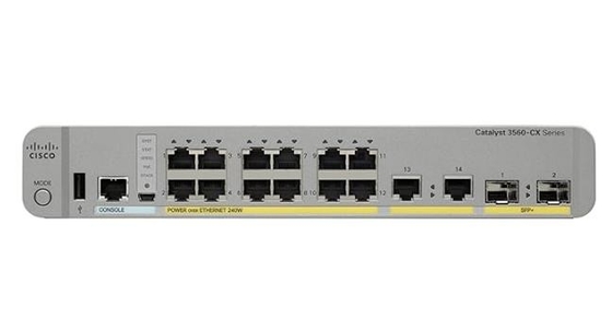 WS-C3560CX-12PD-S  Cisco Catalyst 3560-CX 12-Port Compact Switch Layer 3 POE- 12 X 10/100/1000 Ethernet Ports