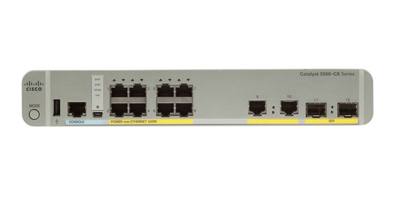 WS-C3560CX-8TC-S  8-Port Compact Switch Layer 3 - 8 X 10/100/1000 Ethernet Ports  2 SFP&amp;2GE Uplinks- Data IP Base