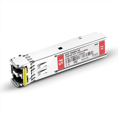 Huawei S-SFP-FE-LH80-SM1550 Compatible 100BASE-ZX SFP 1550nm 80km DOM Duplex LC SMF Transceiver Module