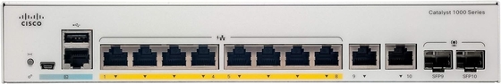 Cisco Catalyst 1000-8T-2G-L Network Switch, 8 Gigabit Ethernet (GbE) Ports, 2X 1G SFP/RJ-45 Combo Ports