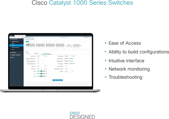 Cisco Catalyst 1000-8T-2G-L Network Switch, 8 Gigabit Ethernet (GbE) Ports, 2X 1G SFP/RJ-45 Combo Ports