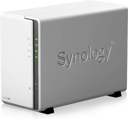 Synology 2 bay NAS DiskStation DS220j (Diskless), 2-bay; 512MB DDR4