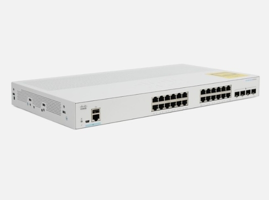 CBS350-24P-4X  Cisco Business 350 Switch 24 10/100/1000 PoE+ Ports With 195W Power Budget  4 10 Gigabit SFP