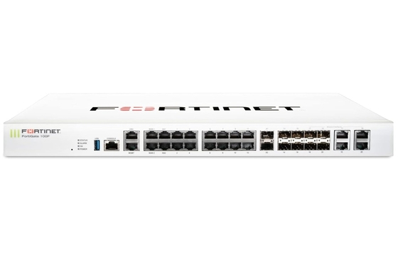FG-100F Fortigate 100F FG-100F  22x GE RJ45 Ports 4 SFP Ports  2x 10 GE SFP+ FortiLinks  Dual Power Supplies Redundancy