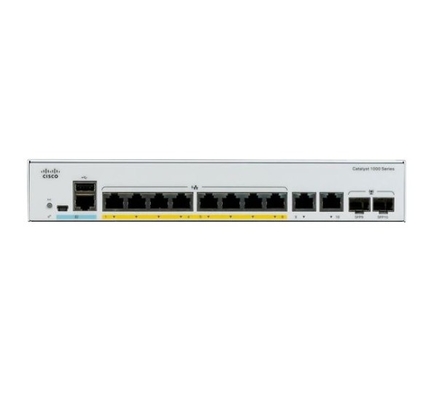 C1000-8T-2G-L  Cisco Catalyst 1000 Series Switches  8x 10/100/1000 Ethernet Ports  2x 1G SFP And RJ-45 Combo Uplinks