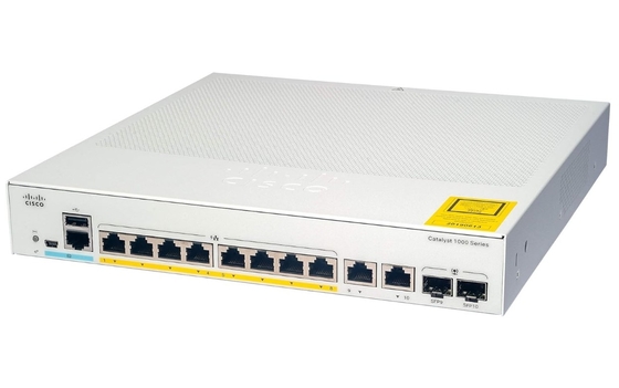 C1000-8T-2G-L  Cisco Catalyst 1000 Series Switches  8x 10/100/1000 Ethernet Ports  2x 1G SFP And RJ-45 Combo Uplinks