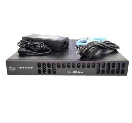 ISR4221-SEC/K9 Cisco ISR 4221 Router 2 WAN/LAN Ports 1 SFP Port Multi Core CPU 2 NIM Security Bundle