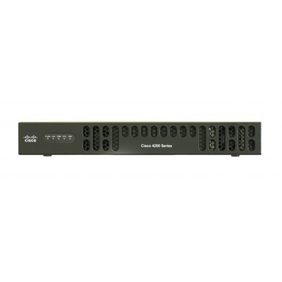 Cisco ISR 4221 SEC Bundle With SEC Lic 35Mbps 75Mbps System Throughput , 2 WAN/LAN Ports