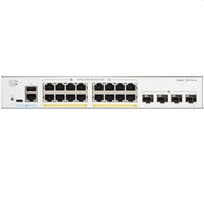 Cisco C1300-16P-4X 16x 10/100/1000 Ports PoE+ Ports With 120W Power Budget  4x 10 Gigabit SFP+  Rack-Mountable