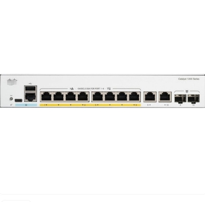 C1200-8T-E-2G Cisco Switches 8x 10/100/1000  Ports   2x Gigabit Copper/SFP Combo Ports Rack-mountable