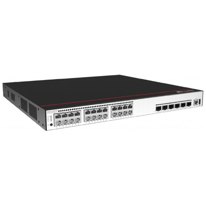 S5735-S24T4XE-V2  24*10/100/1000 Base-T Ports 4*10GE SFP+ Ports 2*12GE Stack Ports PoE+ Without Power Module