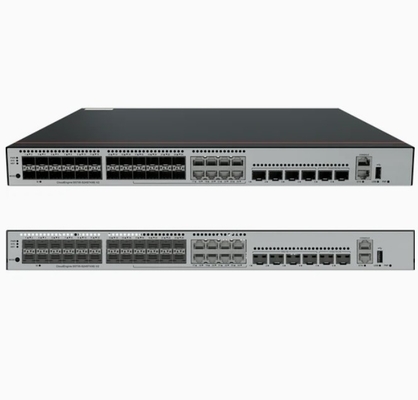 S5735-S24ST4XE-V2   24*GE SFP Ports 8 Of Which Are Dual-purpose 10/100/1000 Or SFP 4*10GE SFP+ Ports 2*12GE Stack Ports Without Power Module