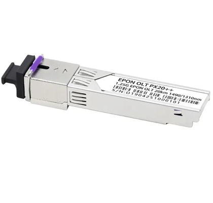 EPON OLT PX20+   20km  Tx 1490nm 1.25G  Rx 1310nm 1.25G  SFP Form-factor  SC/UPC  Receptacle Connector  