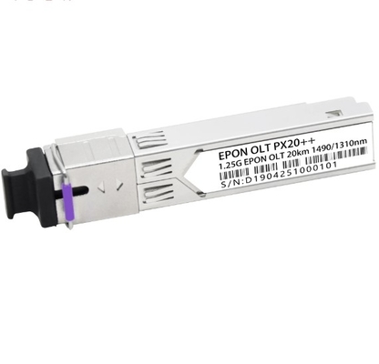 EPON OLT PX20+   20km  Tx 1490nm 1.25G  Rx 1310nm 1.25G  SFP Form-factor  SC/UPC  Receptacle Connector  