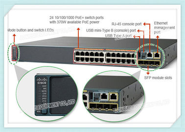 WS-C2960X-24PS-L  Cisco Ethernet Switch Gigabit 24 Port  512mb With 370 Watt Poe