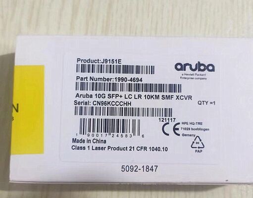 J9151E, Aruba 10G SFP+ Transceiver, 10G SFP+ LC/10km SMF/Single Mode