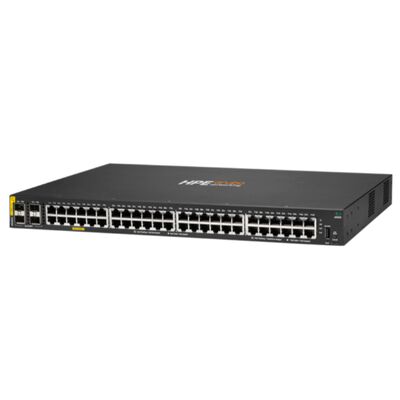 Aruba CX 6000 Managed Ethernet Switch with 48 x 10/100/1000 (PoE+) + 4 x Gigabit SFP Ports, 370 W PoE Budget, and Stackable Design