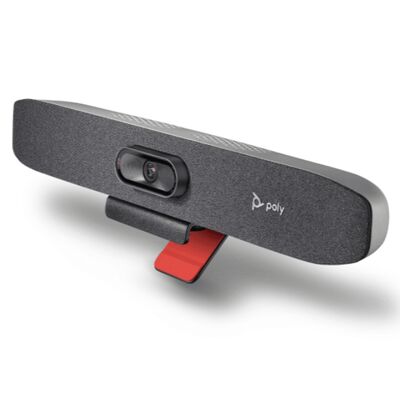 Poly Studio R30 USB Video Bar (4K UHD, 120° FOV, 3-Mic Array, DirectorAI, USB-C, Model: 842D2AA)