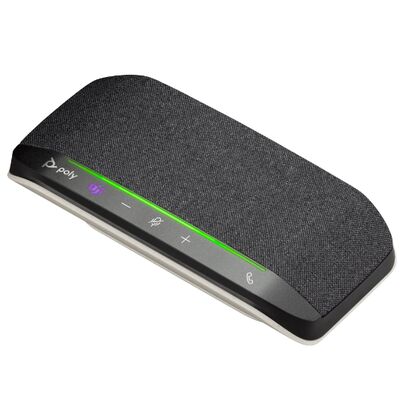 HP Poly Sync 10-M - Speakerphone hands-free - wired - USB-A, USB-C - silver - Certified for Microsoft Teams