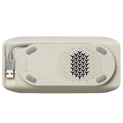 HP Poly Sync 10-M - Speakerphone hands-free - wired - USB-A, USB-C - silver - Certified for Microsoft Teams