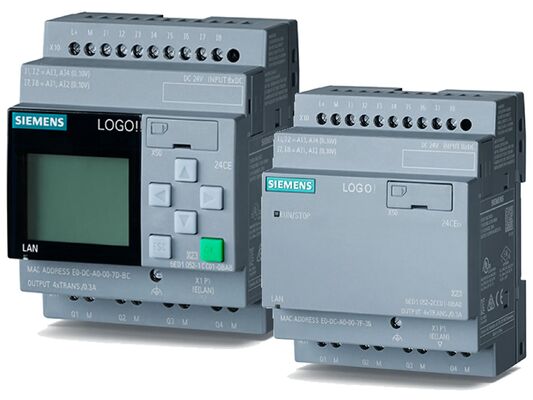 Siemens LOGO! 8.3 PLC (6ED1052-1MD08-0BA1) Basic Unit 12/24RCE, 8DI/4DO, Ethernet, Display