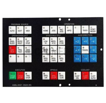 Fanuc A98L-0001-0524#A Membrane Keypad (42-key Operator Panel for CNC Systems)