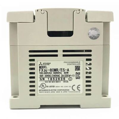Mitsubishi FX3U-80MR-ES-A PLC 80 I/O Relay Output AC Power Industrial Automation Controller