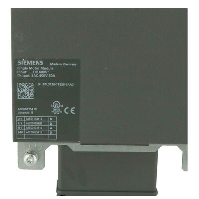 Siemens 6SL3120-1TE26-0AA3 SINAMICS S120 Single Motor Module - High Precision Industrial Drive
