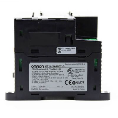 Omron CP1H-XA40DT1-D PLC CPU Unit with 40 I/O Analog I/O and 24V DC Power for Industrial Automation