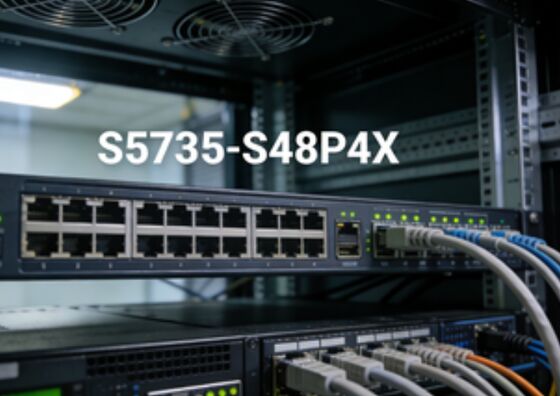 Huawei S5735-S48P4X 48-Port Gigabit PoE+ Switch, 4×10G SFP+ Uplink, 672Gbps Switching Capacity, 1U Rack-Mount