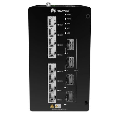 Huawei CloudEngine S5735I-S8T4XN-V2 Industrial Layer 3 Switch | 8×GE RJ45 + 4×10GE SFP+ DIN-Rail Managed Ethernet Switch