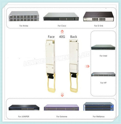 QSFP+ 40G-SR4 , Compatible QSFP+ 850nm 150m MTP/MPO DOM Optical Transceiver Module